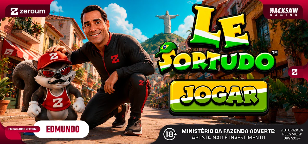 Banner do jogo Le Sortudo com o embaixador Edmundo