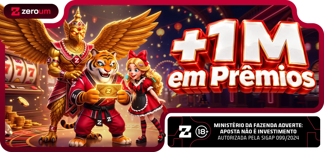 Banner da Zeroum anunciando mais de um milhão em prêmios